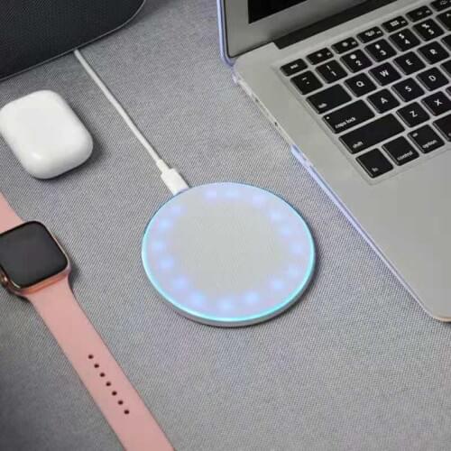 15w Wireless Charger For IPhone 11 12 X XR XS Max Xiaomi Samsung Ultra-thin Fast Charge Non-slip Surface Iphone Wireless Charger