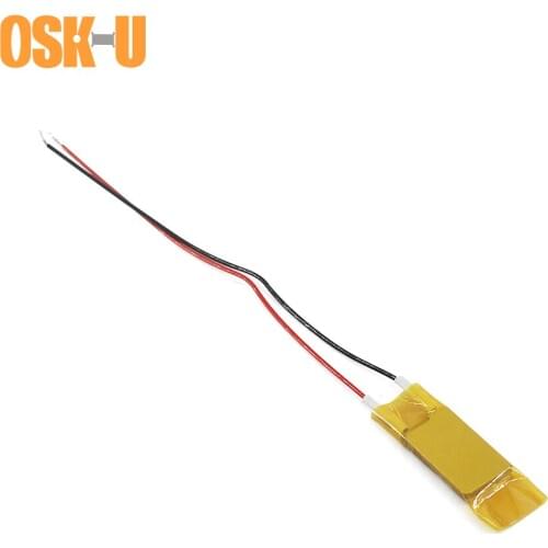 2PCS Insulating Film PTC Heater Plate 12V 12x8x3mm 120/60/80 Celsius Degree PTC Heating Element Thermostat for Yogurt Machine