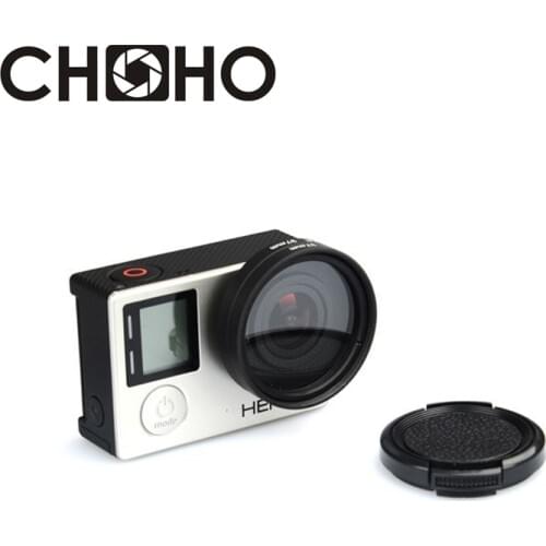 37mm UV Lens Filter + Aluminum Alloy Adapter Ring + Lens cap Filtors for Gopro HD Hero 3 / 3+/4 Accessories