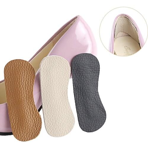 5 Pairs Cowhide Insoles For Shoes Anti Slip Gel Pads Foot Care Protector For Heel Rubbing Cushion Pads Shoes Insoles Insert