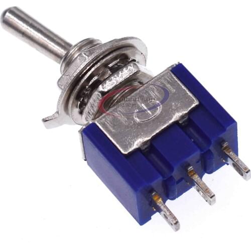 5pcs Blue Mini MTS-102 3-Pin SPDT ON-ON 6A 125VAC Miniature Toggle Switches VE067