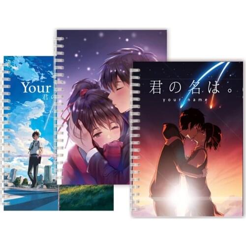 Anime Your Name 2 Movie Manga Spiral Ring Notebook Poster Andrew Kimi No Na Wa Prints Love Silk Writing Pad Note Book Journal