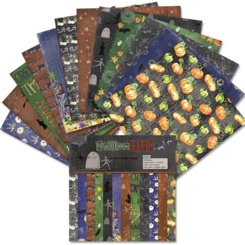 24 sheets 6"X6"Paper BOO BOO Halloween pack Pattern Creative Scrapbooking paper pack handmade craft paper craft Background pad