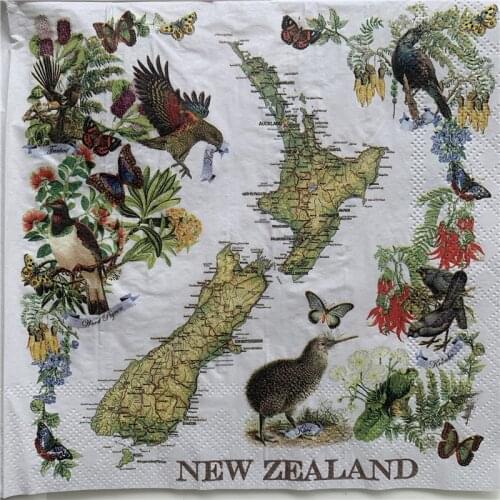 Decoupage wedding vintage napkins paper elegant tissue map butterfly bird Christmas servilletas birthday party dinner cute decor