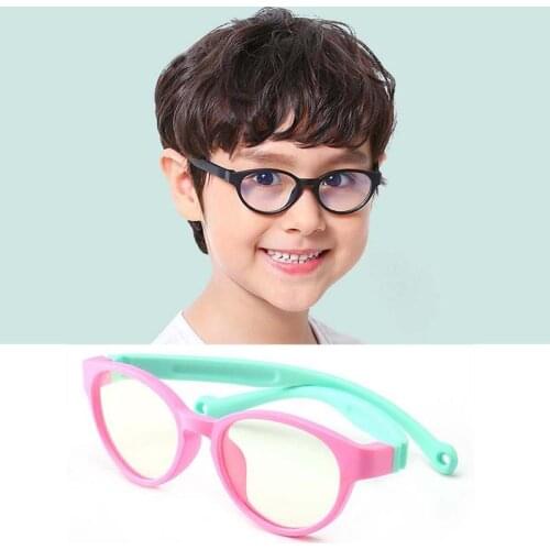 Anti Blue Rays Kids Glasses Radiation No Screw Removable Children Protection Computer Glasses Gaming resin unbreakable
