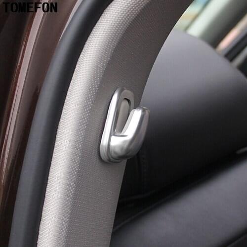FOR HONDA URV UR-V 2017 ABS Chrome B Pillar Hook Cover Trim 3D Stickers Decoration Car Accessory 2pcs