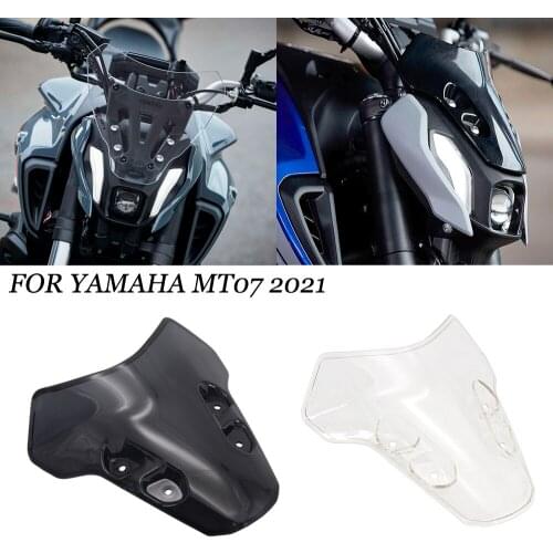For Yamaha MT07 MT-07 MT 07 2021 New Motorcycle Accessories Windscreen Windshield Deflectors Wind Shield Screen Protector Parts