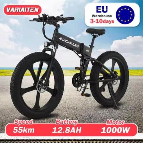Electric bike 48V12.8ah 1000W Max 50km/h electric mountain bike 4.0 fat tire Electric Bicycle beach e bike