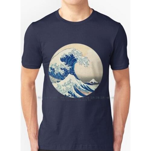 The Great Wave Off Kanagawa T Shirt 100% Pure Cotton The Great Wave Off Kanagawa Japan Tsunami Mount Fuji Ocean Hokusai Retro