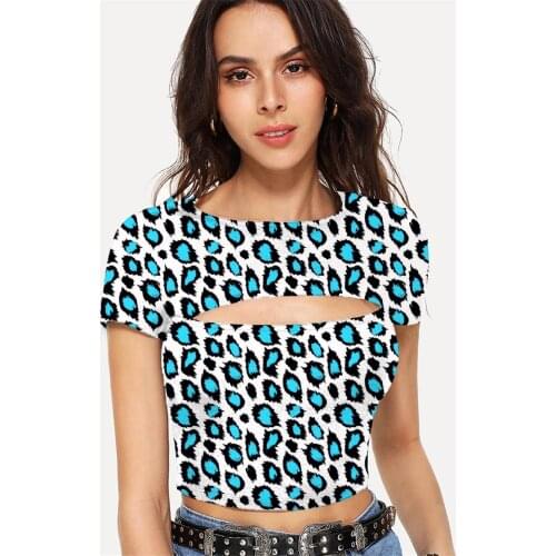 Somepet Leopard T shirt Women Cheetah T-shirts 3d Harajuku Tshirt Printed Short Sleeve Summer Short Style O-Neck
