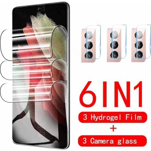 100D Hydrogel Film For Samsung Galaxy S21 Ultra S20 FE Plus S20Ultra Back Screen Protector For Samsung S 20 21 5g Camera Glass