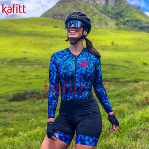 Kafitt 2021 summer new womens sweatshirt suit long-sleeved cycling jersey Macaquinho GO womens one-piece cycling top Jumpsuit