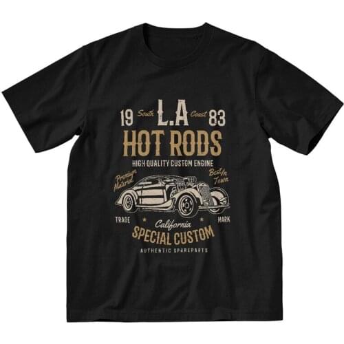 1983 Hot Rod California Custom Engine T Shirt Men Cotton Print T-shirt Streetwear Tshirt Short Sleeve 37th birthday Gift Tee Top