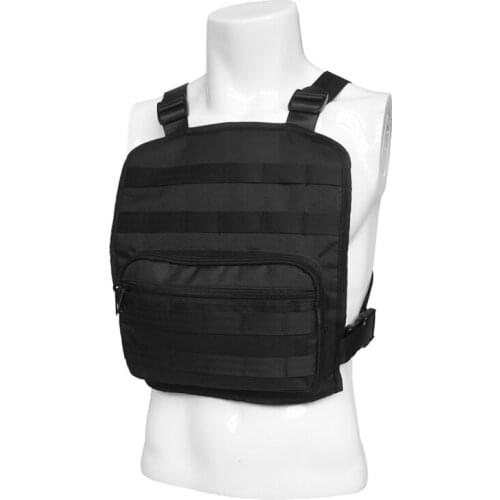 Men Tactical Vest Bag Hip Hop Military Tactical Chest Bag Backpack Pouch Shoulder Bag Adjustable Multi-Functional Molle Tool