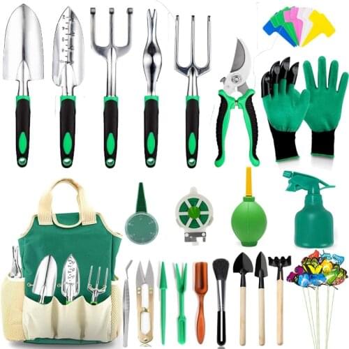 83 Pcs Garden Tools Set Succulent Tools Set, Heavy Duty Aluminum Manual Garden Kit Outdoor Gardening Gifts Tools for Men Women