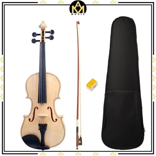 New Acoustic Violin Student Violin Full Size 4/4 Violin /Fiddle W/ 4/4 Violin Kit+Rosin +Bridge+ Bow+Case For Beginner Violin