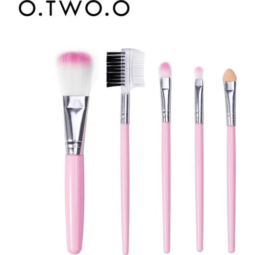 O. Tw o.o 5 Pack Makeup Brush Set Blush Brush Eyeshadow Brush Eyelash Comb Beginners Makeup Tool