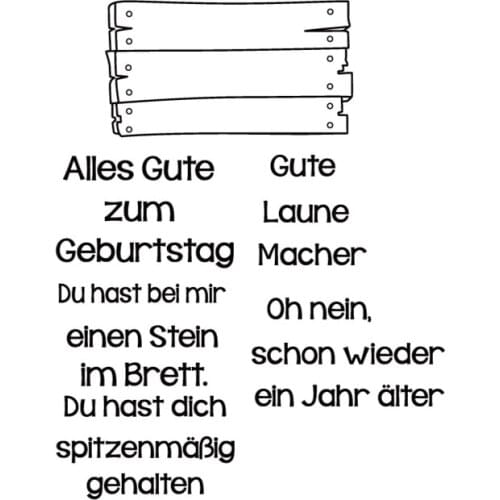 German stamp Clear Stamp for Scrapbooking Transparent Silicone Rubber DIY Photo Album Decor Q133