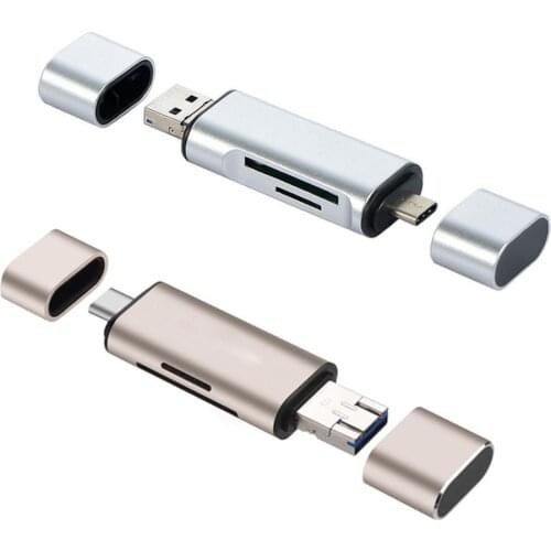 SD Card Reader 3-in-1 Type C OTG Card Reader With USB Female Interface For PC USB 2.0 Read TF Memory Card Reader Adapter