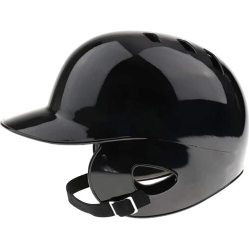 Mounchain Unisex General Baseball Helmet Breathable Double Ears Protection Baseball Sports Helmet Head Guard 55-60 CM head Black