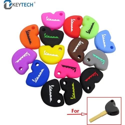 OkeyTech New Styling Silicone Rubber Key Fob Case Cover Cap Protect Holder For Vespa Piaggio GTS300 LX150 Fly 125