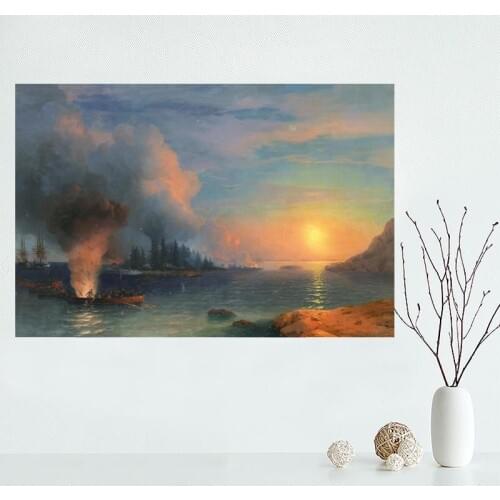 Modern Picture Ivan Aivazovsky Poster Paintings For Living Room Wall Art Canvas Fabric Cloth Decoration Poster Wall Art Unframed