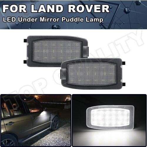 2PCS LED Side Under Mirror Lamps Puddle Light For Land Rover LR2 LR3 LR4 Range Rover Sport Discovery LR3 Volvo S60 V70 XC70