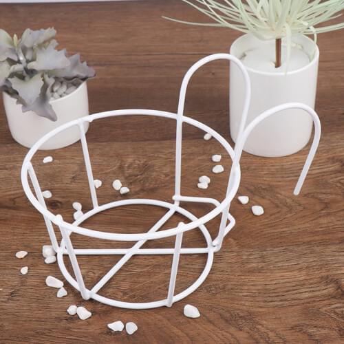 Garden Supplies Hanging Plant Iron Racks Balcony Round Flower Pot Rack Railing Fence Outdoor 1PCS