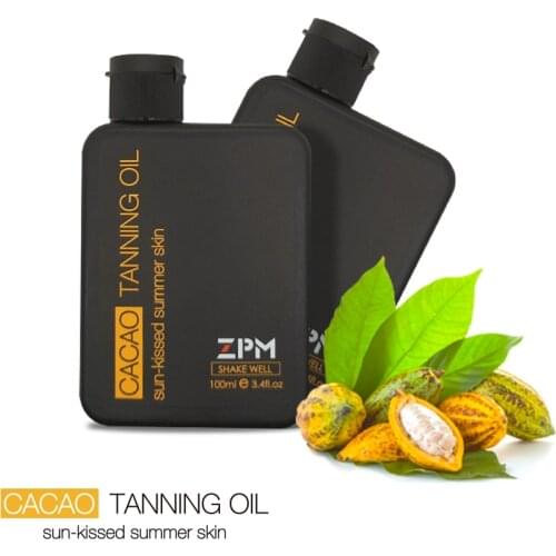 ZPM Moisturizing Tanning Oil, SPF 6, 3.4oz Bottle, 1 Count, Broad Spectrum UVA/UVB Protection, Coconut Oil,Cacao, Hypoallergeni