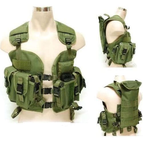 Military Surplus Woodland Camouflage Tactical Vest CA free ship