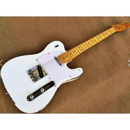 Top quality FDTL-2010 Antique Do old white color solid basswood body maple fretboard TL electric guitar, Free shipping