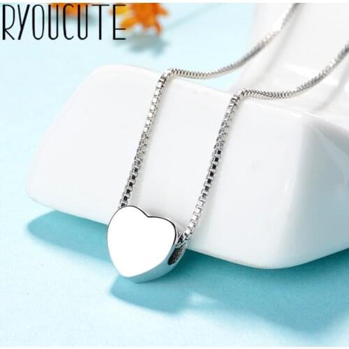 Punk Vintage Silver Color Heart Necklaces Pendants For Women Gifts Statement Necklaces Colar 2019
