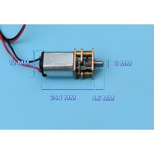 10PCs N20 DC3V-6V All-Steel Gear Silent Gearbox Motor For High Torque Smart Car Reduction Ratio 1:298
