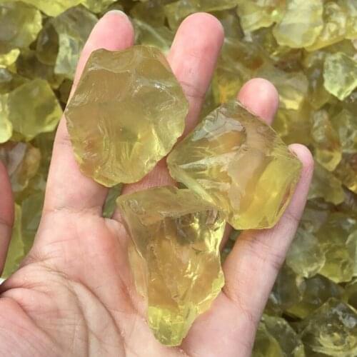 3PC Natural Rough Yellow Quartz Crystal Stone Citrine Transparent Healing Stone For Decoration