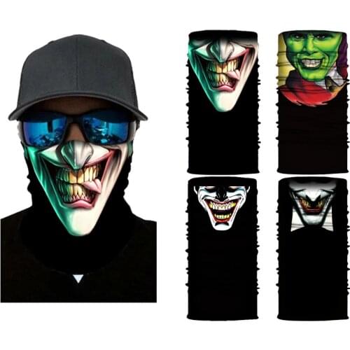 3D Seamless Bandanas Neck Warmer Buffe Face Shield Motorcycle Cycling Balaclava Headband Mask Men Women Hiking Fishing Scarf