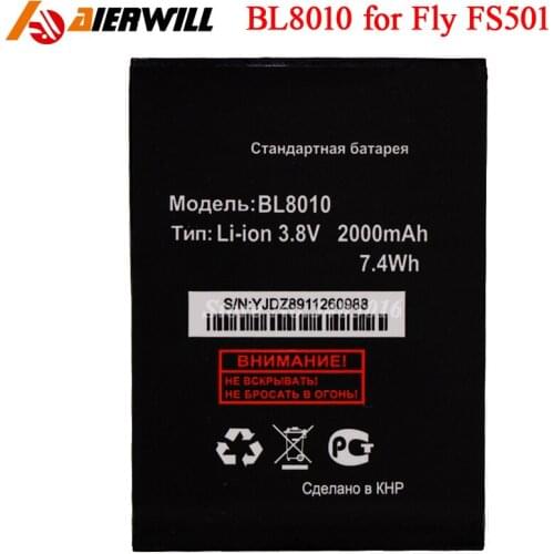 2000mAh BL8010 Battery for Fly FS501 Nimbus 3 Accumulator High Quality