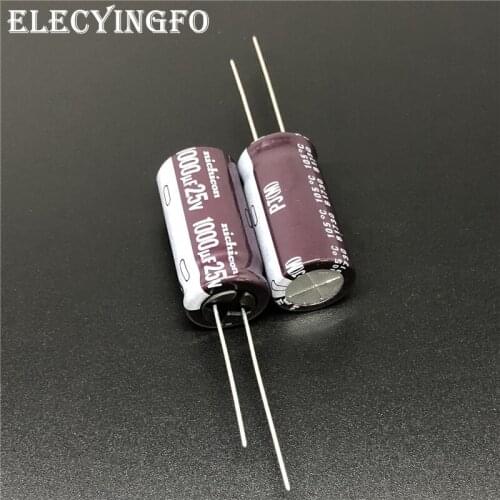 5pcs/50pcs 1000uF 25V NICHICON PJ Series 12.5x25mm Low Impedance Long Life 25V1000uF Aluminum Electrolytic capacitor