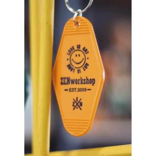 30Pcs Customized key accessories bulk auto hotel logo printed ABS plastic keychain