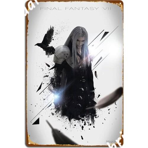 Final Fantasy Vii Sephiroth Metal Plaque Poster Wall Decor Cinema Living Room Mural Funny Tin Sign Poster
