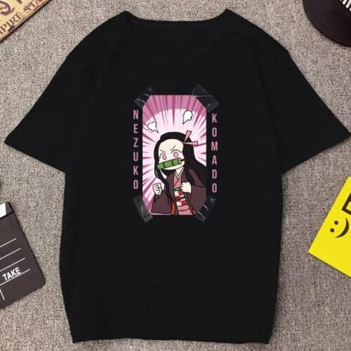 Demon Slayer Anime Printed T Shirt Mini Kamado Nezuko Kawaii Girl Style Graphic Tops Harajuku Streetwear Fashion Casual Tees