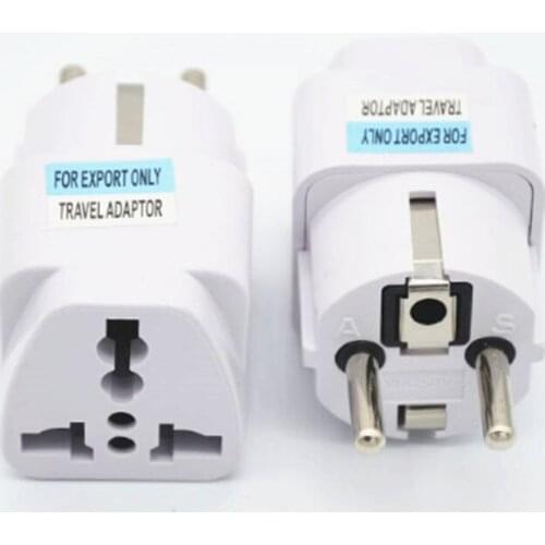 International Travel Universal Adapter Electrical Plug For UK US EU AU to EU European Socket Converter White Black