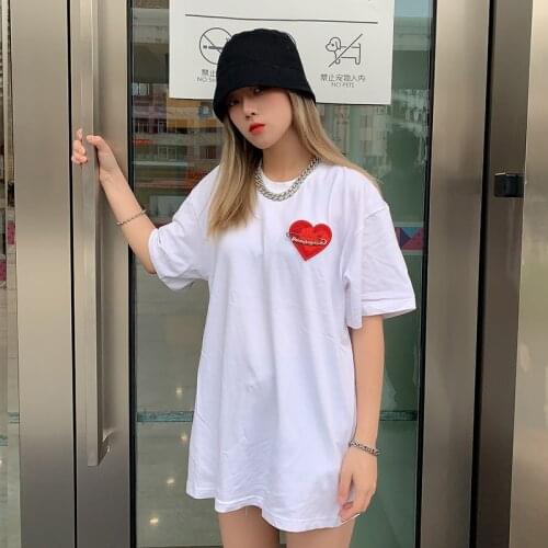 Palm Angels 22SS Short Sleeve Love Embroidered Pin Mens Womens T-shirt European American Tide Brand