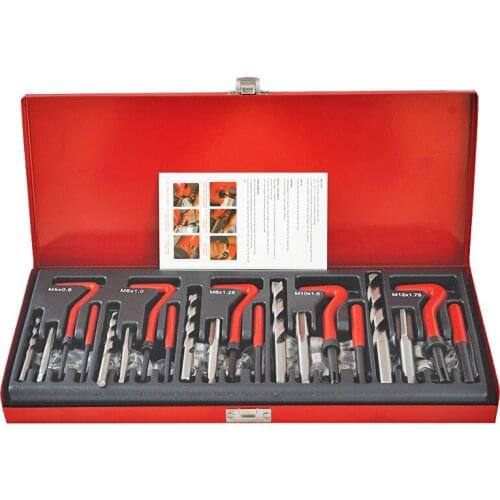 131PCS Auto Repair Thread Repair Tool Tap Drill Bit Set M5 M6 M8 M10 M12