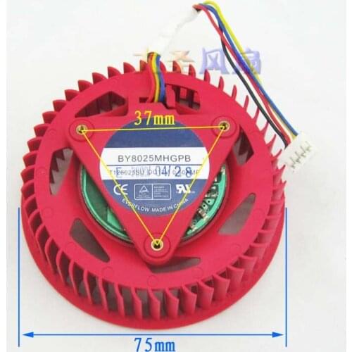 Original for XFX HD4890 HD4870 HD5870 Graphics card cooling fan BY8025MHGPB DC12V 0.80A
