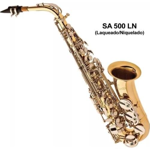 Original Saxophone Alto Eagle Brand SA 501 Gold Lacquered Sax in Eb Tune + Accessories case, gloves, reeds, straps
