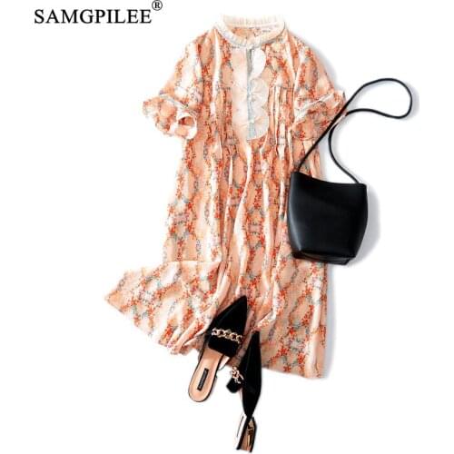 Summer Dress For Women Vestido Casual Dress A-line Print Short Sleeve Appliques Empire O-neck Women Summer Casual Dresses 4XL