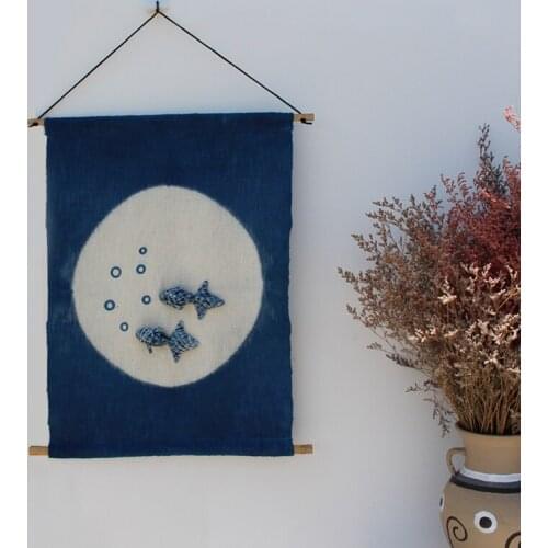 Japanese Style Hanging Decoration and Wall Decoration Wall Decorative Mural Three-Dimensional Fish Pendant Creative Bedroom