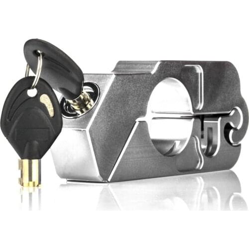 Universal Motorbike Brake Lock Anti Theft Bike Grip Brake Lever Handlebar Security Scooters Lock Throttle Grip Lock Silver