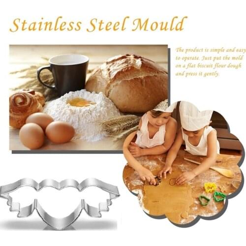 Heart Metal Cookie Cutter Angel Wing Cake Decorating Tool Patisserie Biscuit Mold Pastry Bakeware Love Fondant Cutter