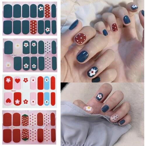 3Pcs Waterproof Full Cover Nail Art Stickers Self-adhesive Decal Manicure Decor Nail accessories наклейки на ногти 2020